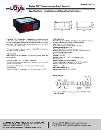 Thumbnail of document Manual - TSF Thermocouple Limit Control